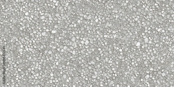 Fototapeta Sandy expanse with white pebbles and cement-like texture, reminiscent of beach sandstone. - Seamless , pattern , background , tile