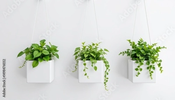 Fototapeta Indoor plants display home decor image minimalist space eye-level greenery aesthetics for nature lovers