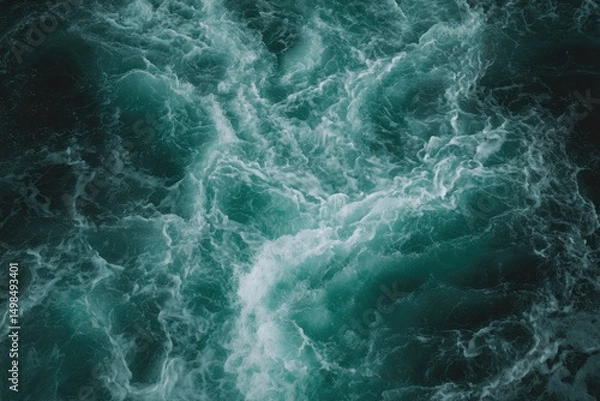 Fototapeta Mesmerizing Ocean Water Surface Flowing Expansive Texture