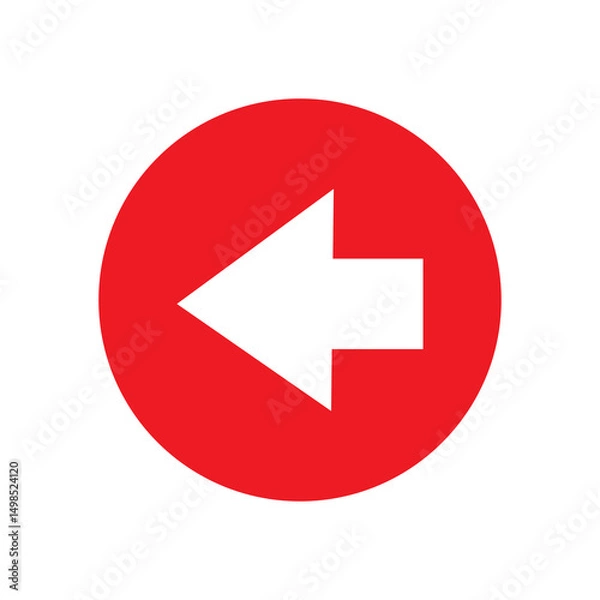 Fototapeta back arrow button icon