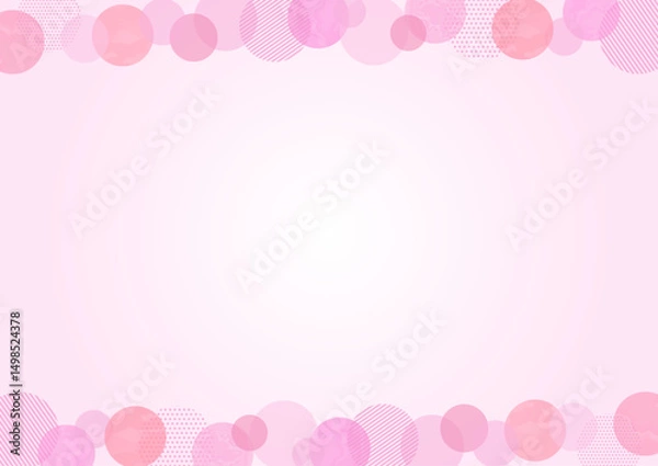 Fototapeta 水彩のピンク色のお洒落なフレーム