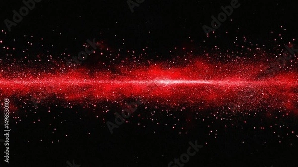 Fototapeta Red glitter particles abstract background festive sparkle texture