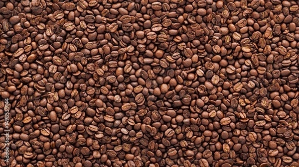 Fototapeta Roasted Coffee Bean Background Pattern for Cafe or Restaurant Use