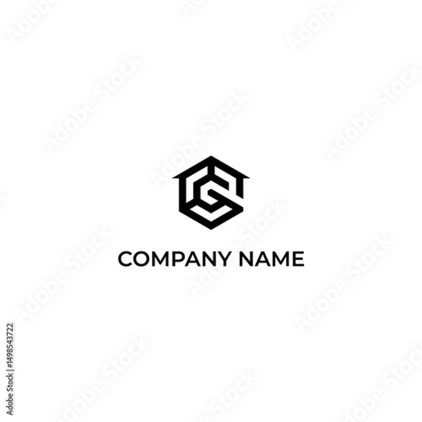 Fototapeta Hexagon Letter G Logo Design Element