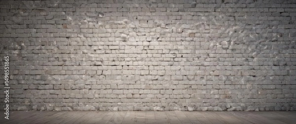 Obraz Softly lit white brick wall, clean texture, ample copy space ,  clean design,  soft light