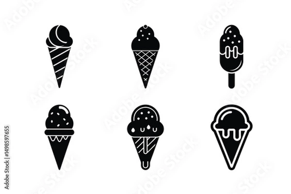 Fototapeta Tropical Ice Cream Scoop Vector