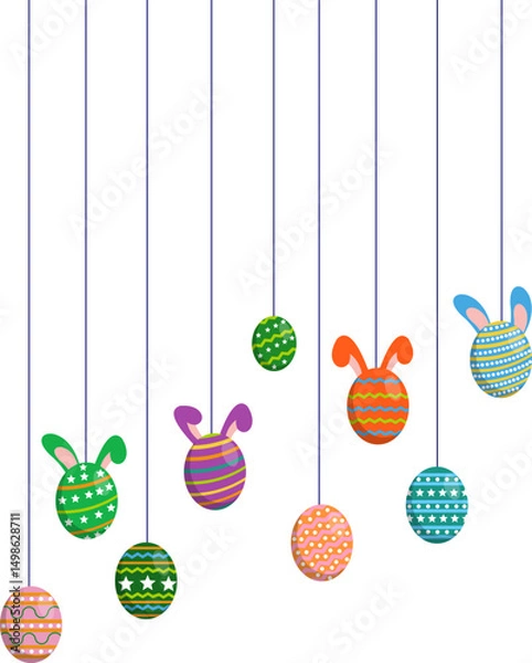 Obraz Hanging Bunny Easter Egg Decoration