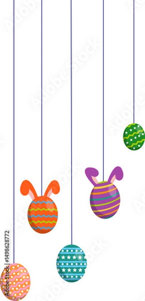 Obraz Hanging Bunny Easter Egg Decoration