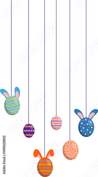 Obraz Hanging Bunny Easter Egg Decoration