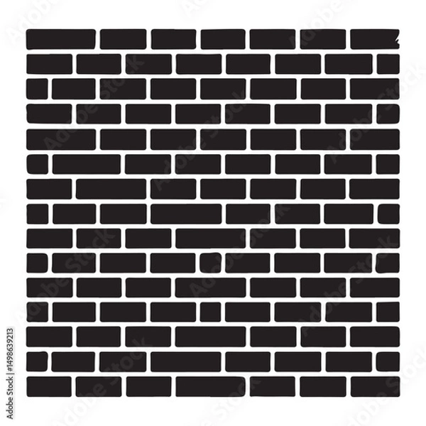Fototapeta Classic Brick Wall Vector Seamless Pattern for Backgrounds Design