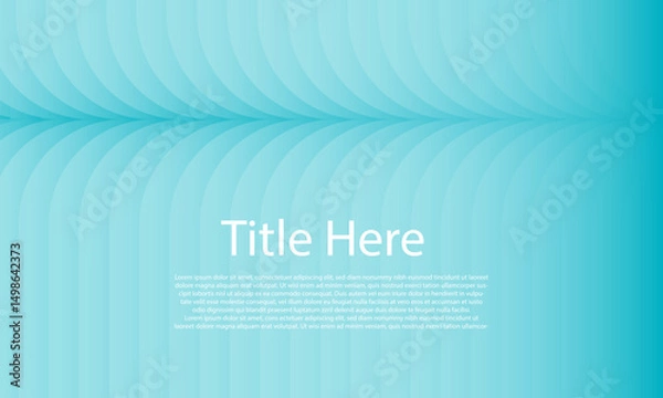 Fototapeta Symmetrical Abstract Blue Background with Soft Gradient and Curved Layer Design