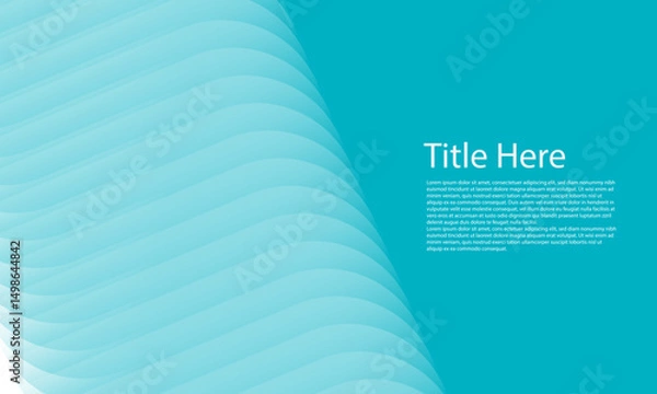 Fototapeta Modern Abstract Blue Background with Wavy Layer Design and Text Space