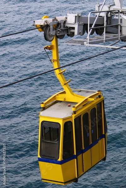 Fototapeta Close-up of parts of the cable car