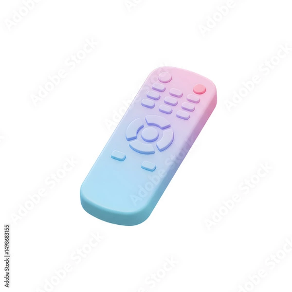 Fototapeta Colorful Modern Remote Control with Gradient Design and Soft Shadows