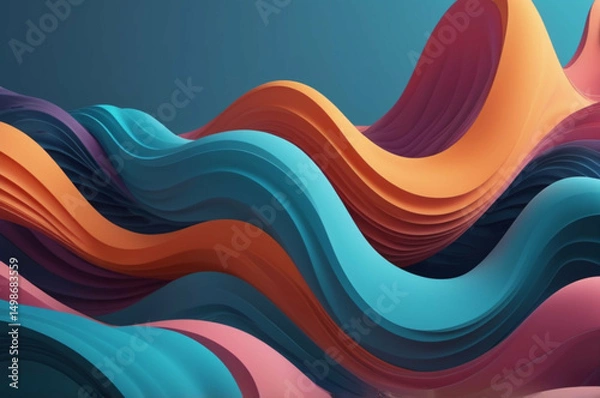 Fototapeta Abstract Colorful Waves