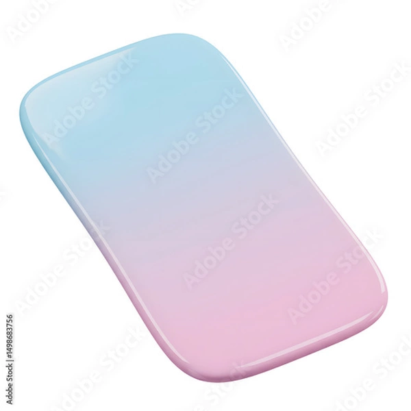 Fototapeta Pastel-colored minimalist wireless charger with sleek modern design for tech accessories