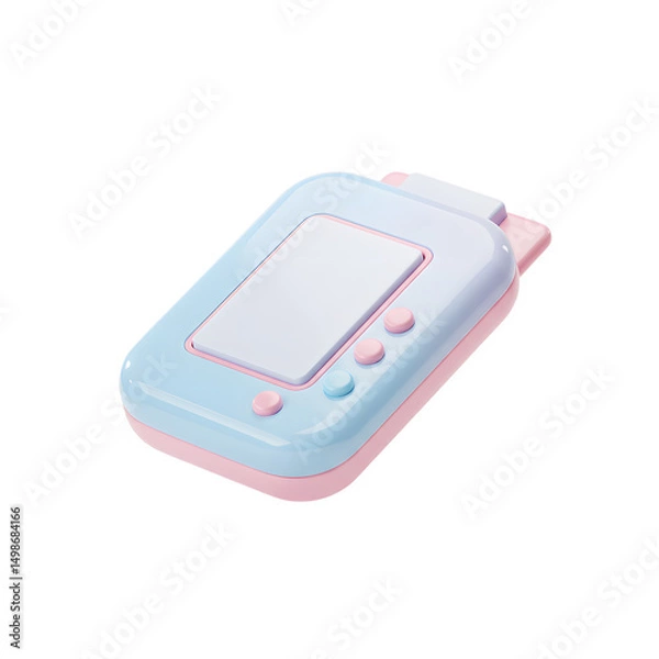 Fototapeta Cute and Colorful Baby Smartwatch with Soft Edges and Function Buttons