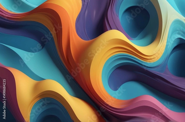 Fototapeta Abstract Colorful Wave Pattern