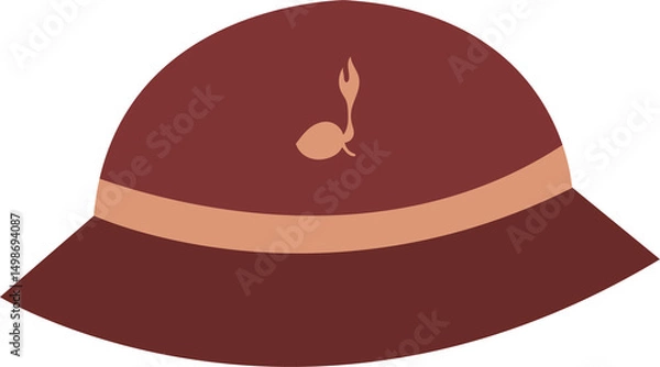 Fototapeta Illustration of a Scout Hat with Emblem