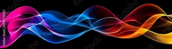 Fototapeta Abstract design with flowing, vibrant lines.