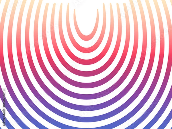 Obraz カラフルなグラデーションアーチの重なり - 近未来的な幾何学模様背景