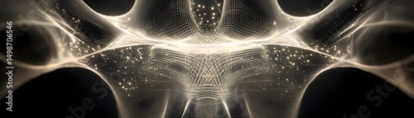 Fototapeta Abstract design of interwoven light forms.