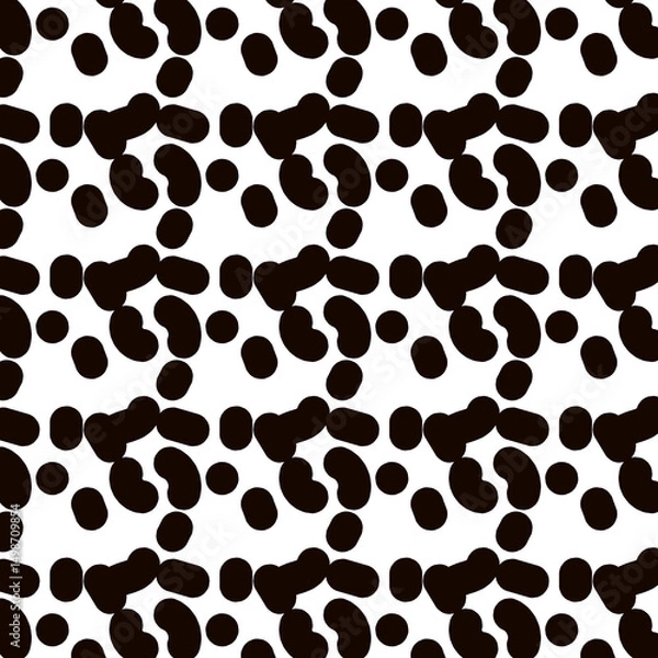 Fototapeta Seamless vector leopard print animal fur pattern texture illustration backdrop