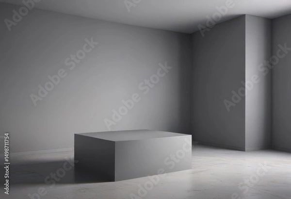 Fototapeta Elegant grey gradient room, perfect for product shots ,  image,  mockup,  elegant