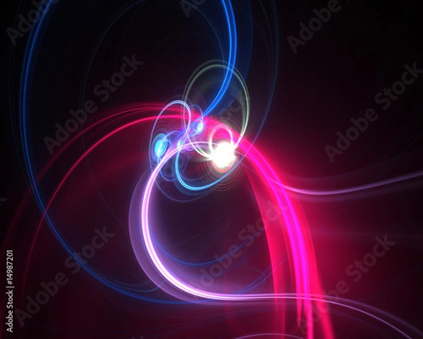 Fototapeta Abstract blue and red background