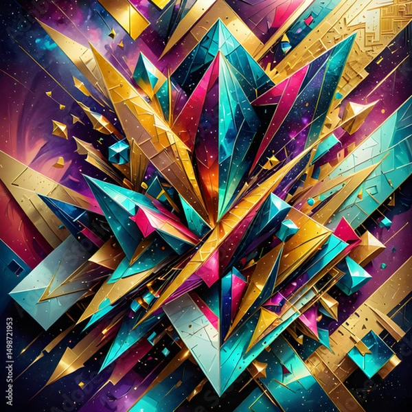 Fototapeta abstract background with stars