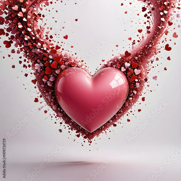 Fototapeta abstract background with heart