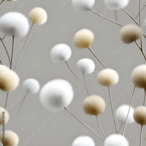 Obraz Abstract floral design with soft, fluffy textures