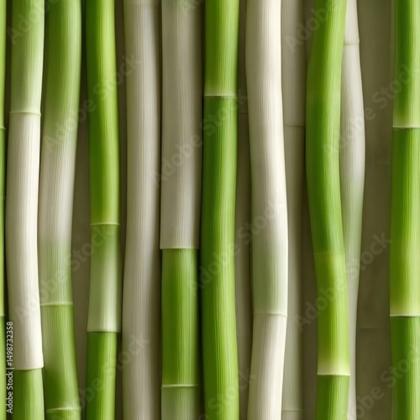 Obraz Textured green bamboo stalks background