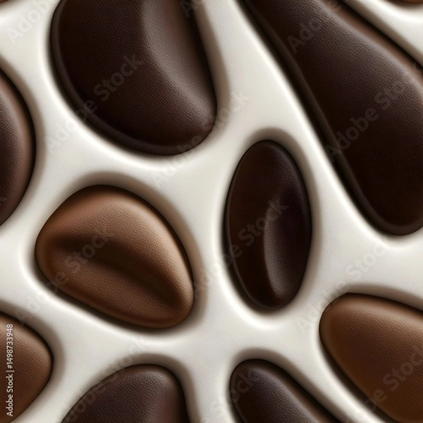 Obraz Abstract texture of smooth chocolate and cream patterns