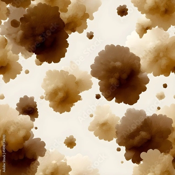 Obraz Abstract floral patterns in warm earth tones