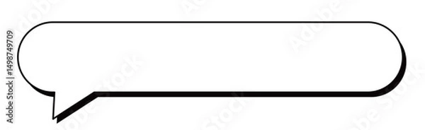 Fototapeta フキダシシンプル　横長丸みあり