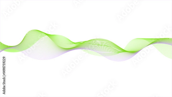 Obraz Smooth, flowing curves create a dynamic and modern vector design.