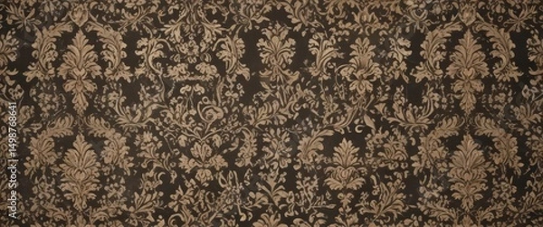 Fototapeta Intricate damask pattern with repeating floral elements, luxurious wallpaper texture,  home decor,  paisley