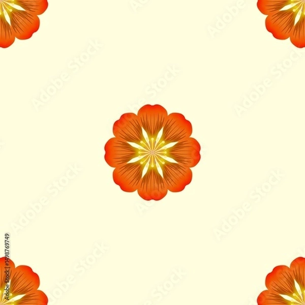 Fototapeta Seamless watercolour and unique floral pattern background for covers, notes, Soft backgrounds colour. Watercolour art work. Flower stalk. Colourful flower.