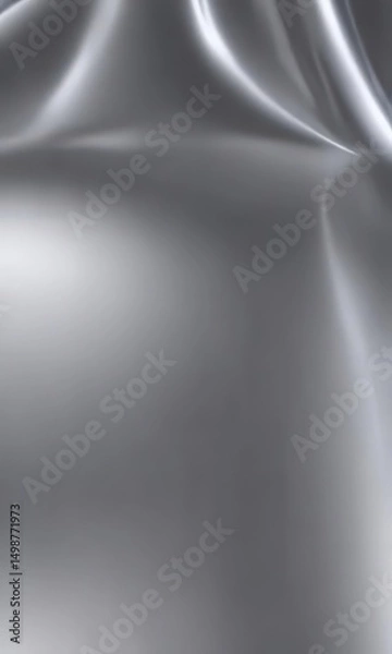 Fototapeta Gleaming silver, smooth metallic surface  Reflective, futuristic backdrop ,  aluminum,  glossy,  steel