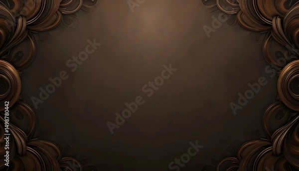Fototapeta Brown Dark Abstract Background Pattern with Design Template and Copy Space
