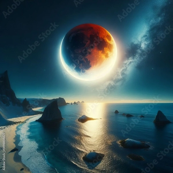 Fototapeta Lunar an otherworldly dim light