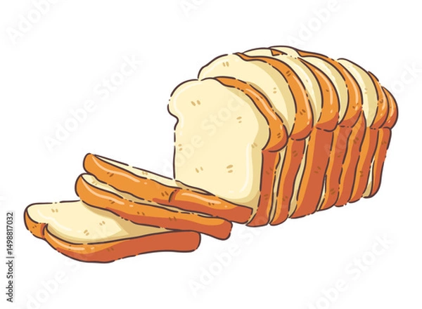 Obraz loaf of bread with slices