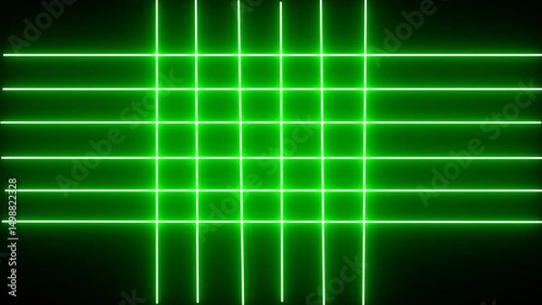 Fototapeta Abstract glowing neon lights blinking lines