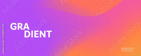 Obraz Minimalist cover design template with bright dynamic fluid gradient. Creative banner, poster concept in modern minimal style for corporate identity, branding, social media advertising, promo