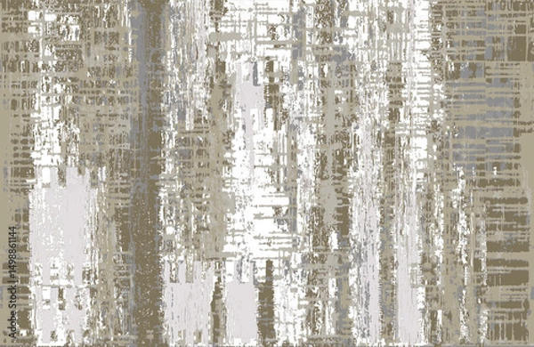 Obraz art grunge vintage floral pattern, paper relief textured monochrome background in gold and brown colors, rust effect.