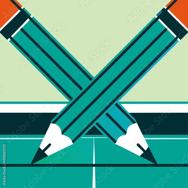 Obraz pencil and eraser