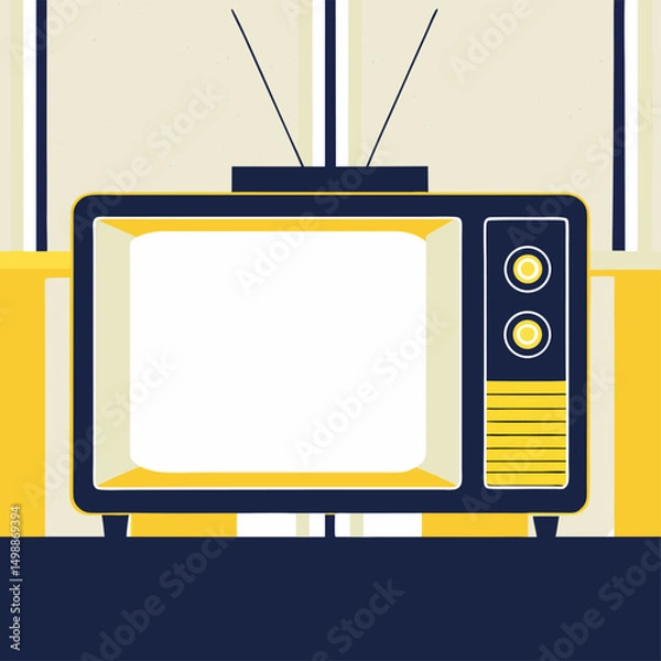 Obraz retro tv vector illustration