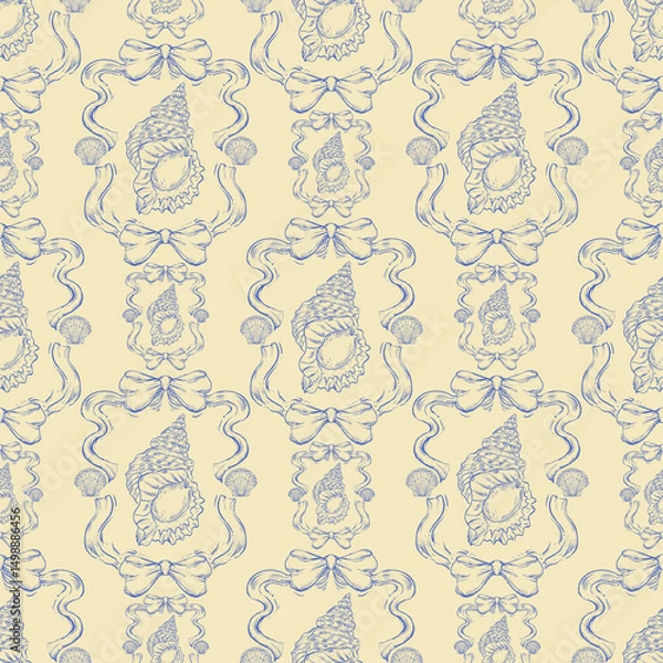 Obraz seamless pattern with shells