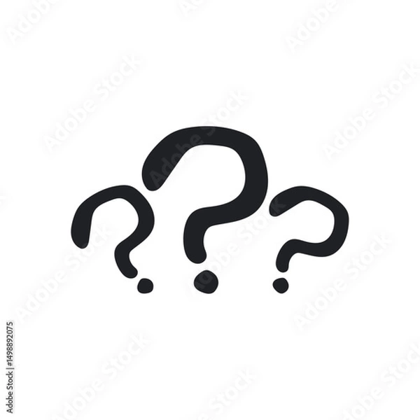 Fototapeta シンプルなクエスチョンマークのイラスト